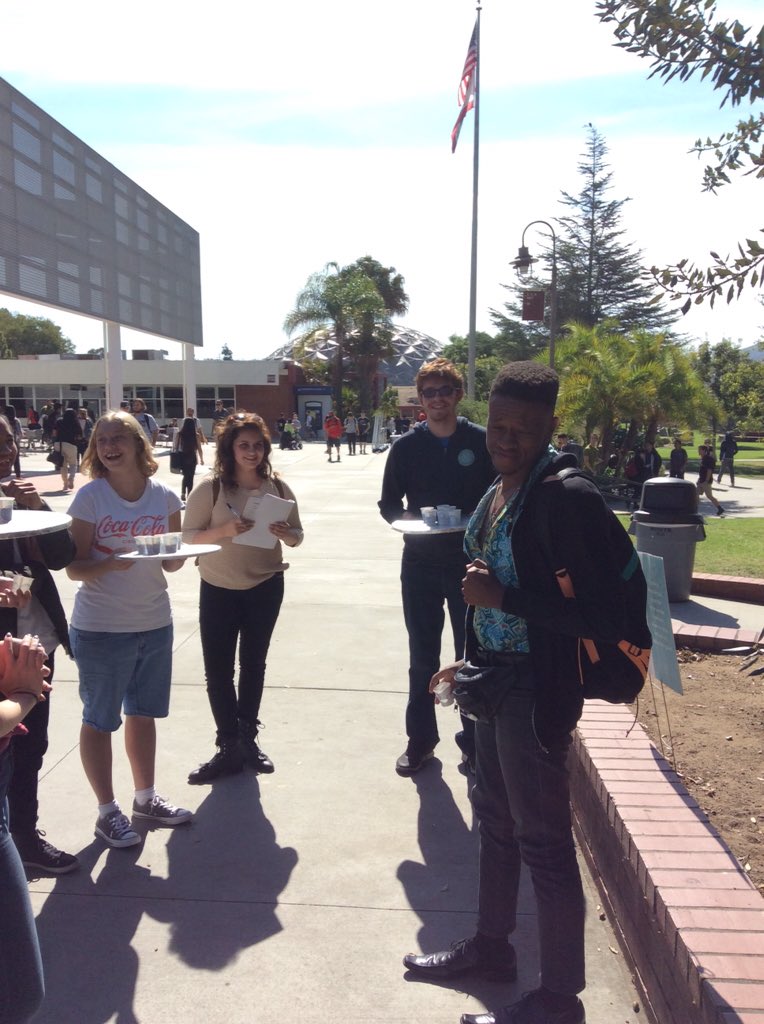 telescopenews's tweet photo. Can you tell that was @kingbraxtonson favorite.... JUST KIDDING ☕️😂 #RockingTheVote #CoffeeVote #PalomarStudents #VoteYourFuture https://t.co/jIGxsaAF2N