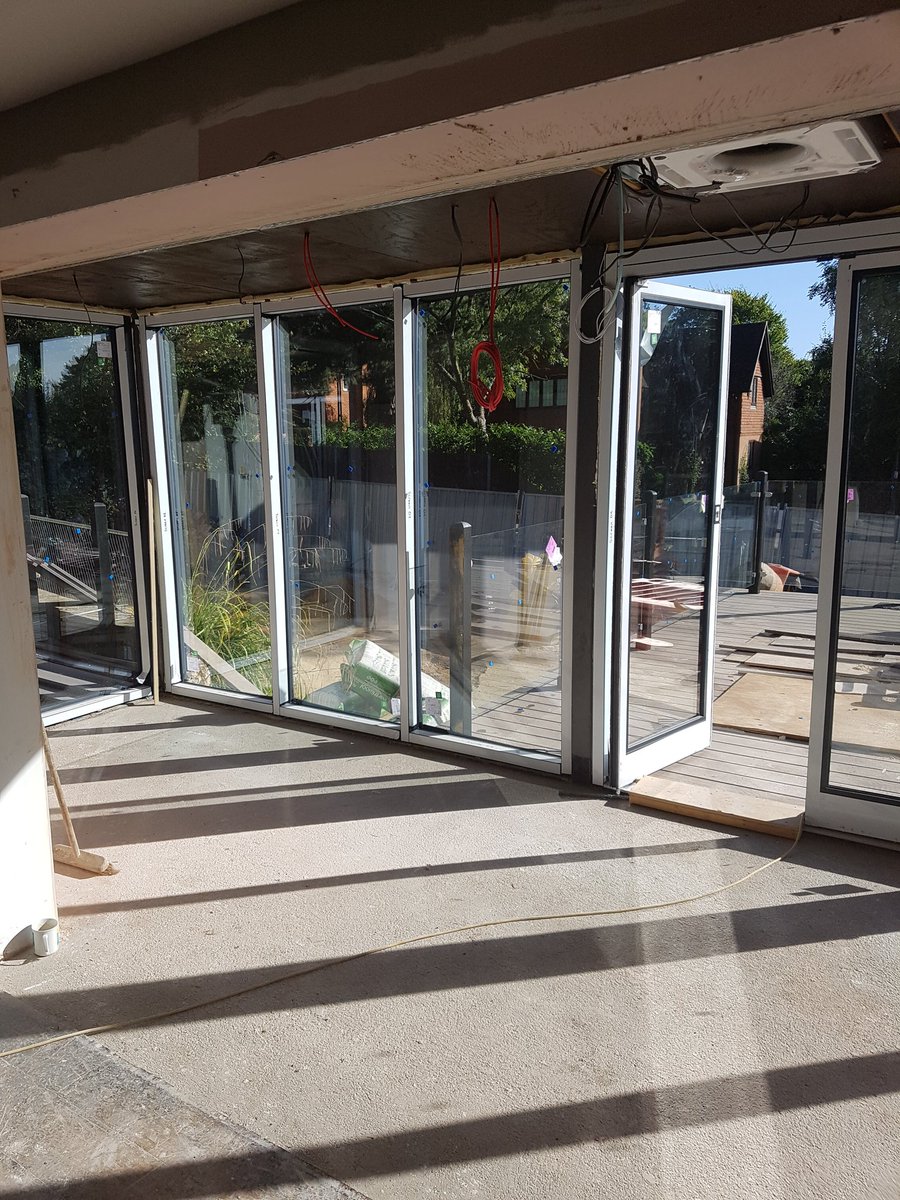 bearoxshott's tweet photo. We are loving the light flooding in through the new glass extension today. #1week1day #TheBearOxshott https://t.co/i4qPIbkhuu