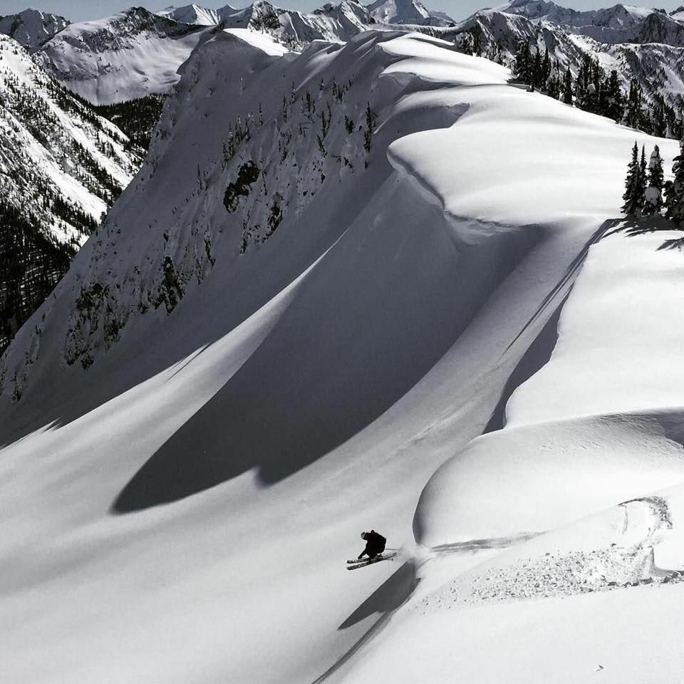 Gettin' sendy. Location: CMH K2 #skiing #heliski