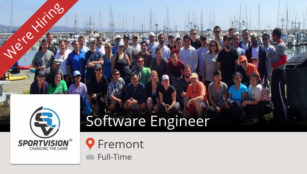 Apply now to work for #Sportvision as #Software #Engineer in #Fremont! #job workfor.us/sportvision/3e… #sportvision
