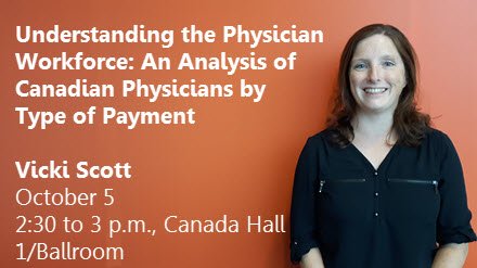 CIHI_ICIS's tweet photo. An analysis of Canadian physicians by type of payment? Just what the doctor ordered. @VSVics #CHWC2016 https://t.co/Ub5XJaWWZC