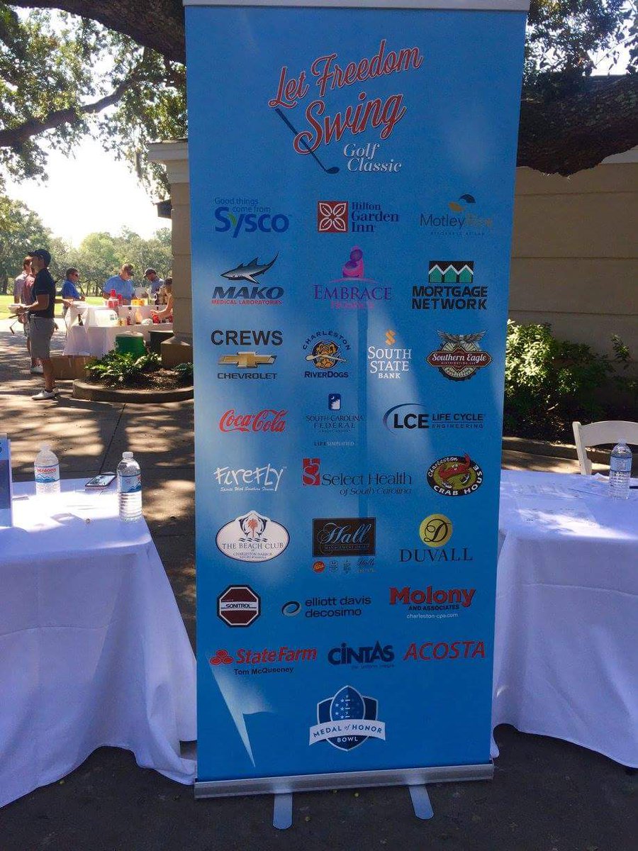 MOHbowl's tweet photo. Thank you to our wonderful sponsors for a great day at our annual Let Freedom Swing Golf Classic at the Country Club of Charleston! https://t.co/GH7MEPFFvh