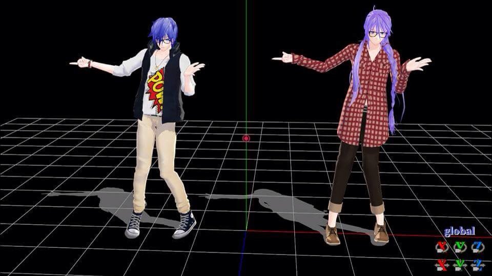 Not bad for my first time. 
For @RhythmicSamurai &amp; @NeuroticNiichan 

Forgot who owns the models ;-;