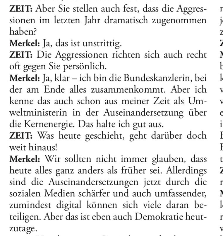 andreaspetzold's tweet photo. Befragt zu den Aggressionen gegen sie gibt sich #Merkel unbeeindruckt: "Das halte ich gut aus" ~ @DIEZEIT #TdDE2016 https://t.co/XDaSMCK5rN