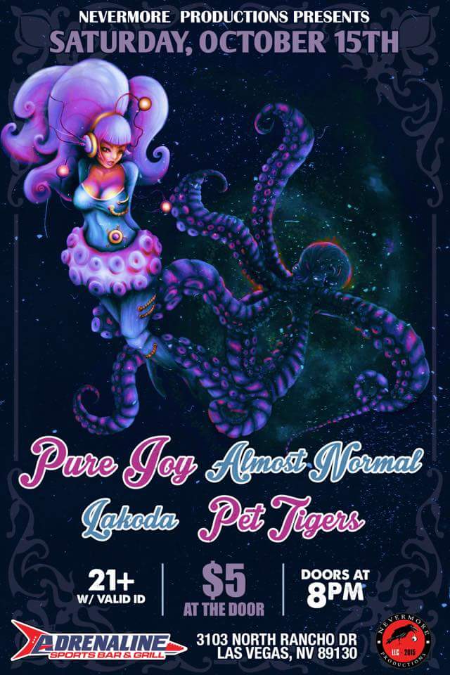 deathbuddyband's tweet photo. Next show: next Saturday, October 15th @AdrenalineBar ๐๐บ๐ถ #musiclife #octopus #fun #liveshows #vegas #purejoypeople https://t.co/hnVUSjdSC1