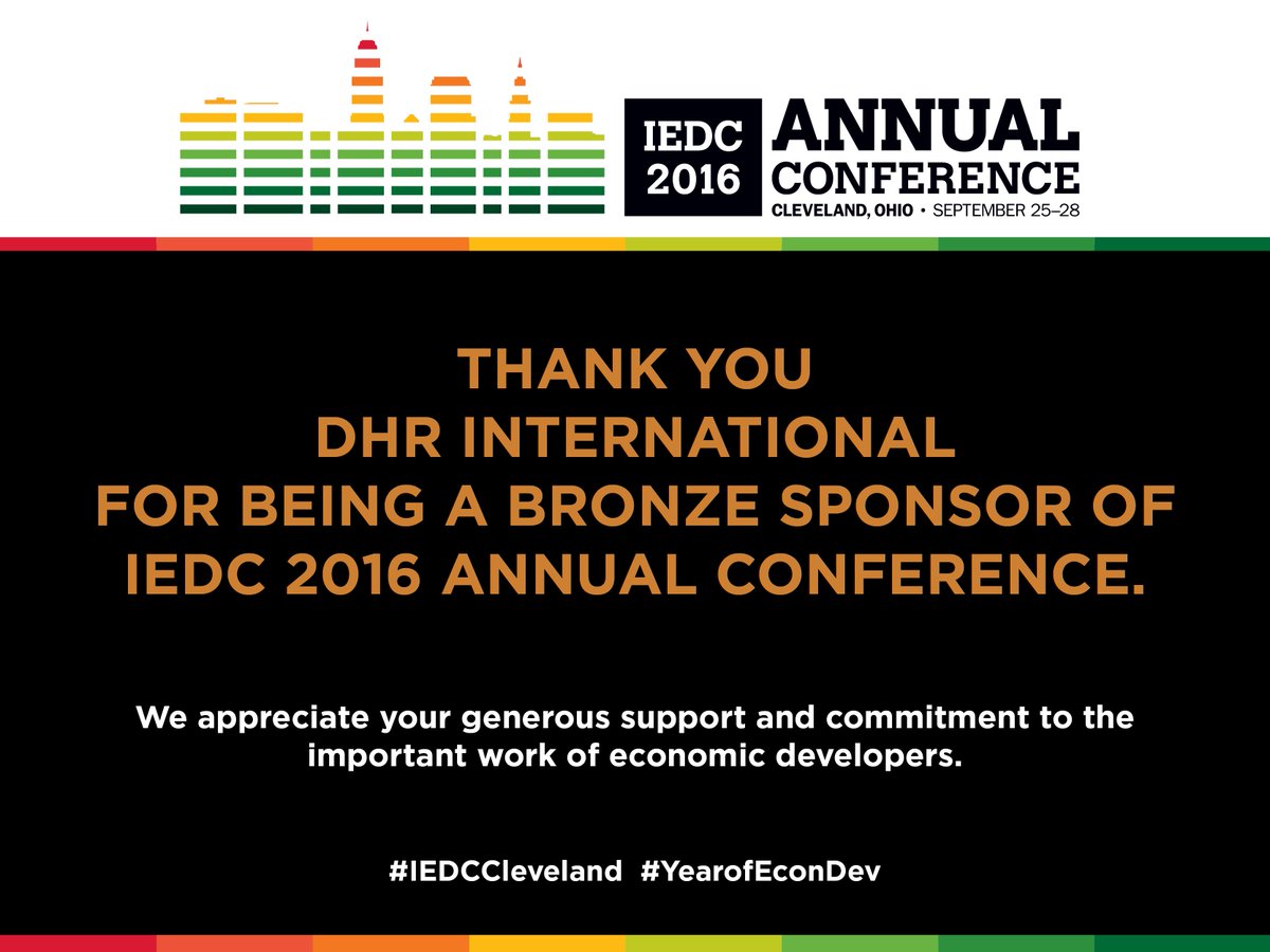 IEDCtweets's tweet photo. Thank you DHR International for your support: @DHRintl #IEDCCleveland #YearofEconDev https://t.co/RYVeoFrUeE