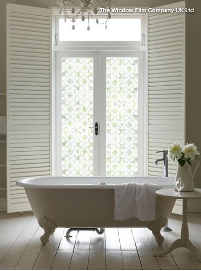 SKDesignWindows's tweet image. We all love natural light in the bathroom, but don't always want the whole world to see. Our appliques diffuse the light &amp;amp; keep it private.