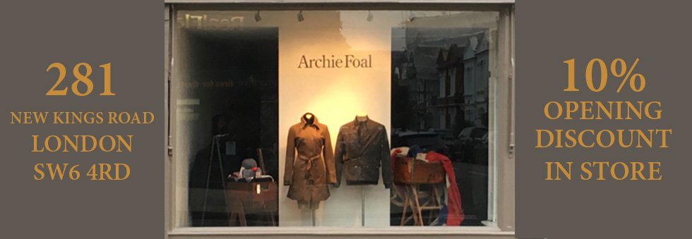 ArchieFoal's tweet image. We're delighted to announce our new @ArchieFoal store at 281 New Kings Road @ParsonsGreenery and the launch of our #AW16 collection