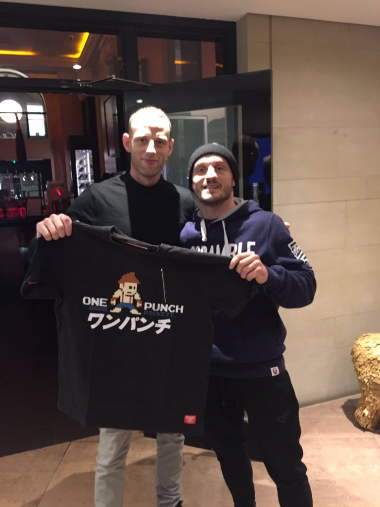 One_Punch's tweet photo. Here's my comp winner @deanmonks2 with his new One Punch T-shirt! 💪🏻 love meeting my fans! Thanks for the support! 👊🏻 https://t.co/h0OYJ1dcyM