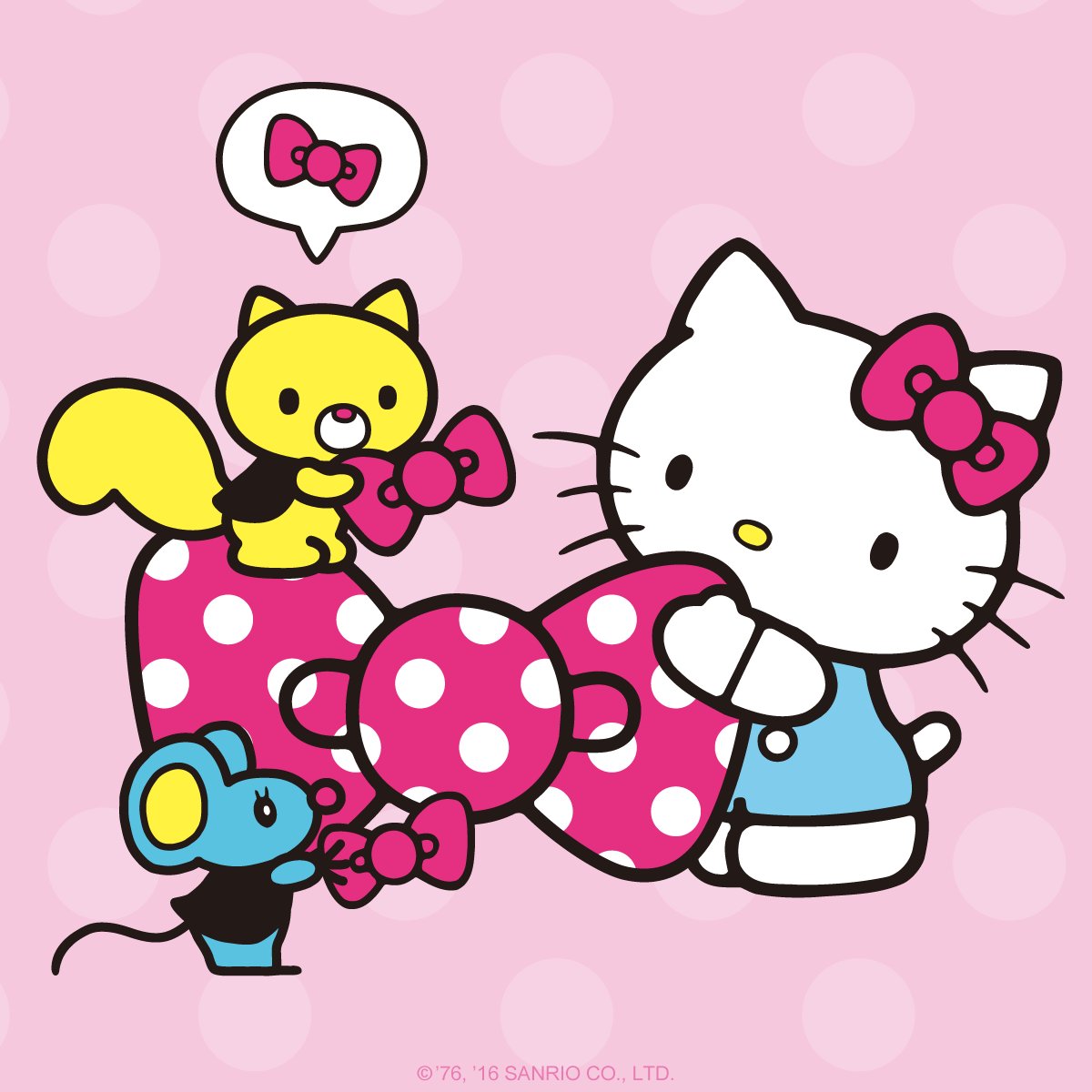 Hello Kitty Pink Bow Wallpaper