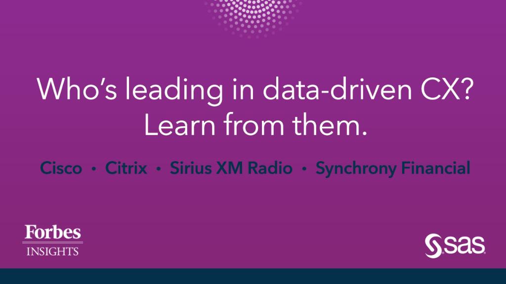 It's #CXDay &amp; SAS is celebrating! Learn how the world's top execs are using data to improve their #CX.  go.sas.com/qh33g1