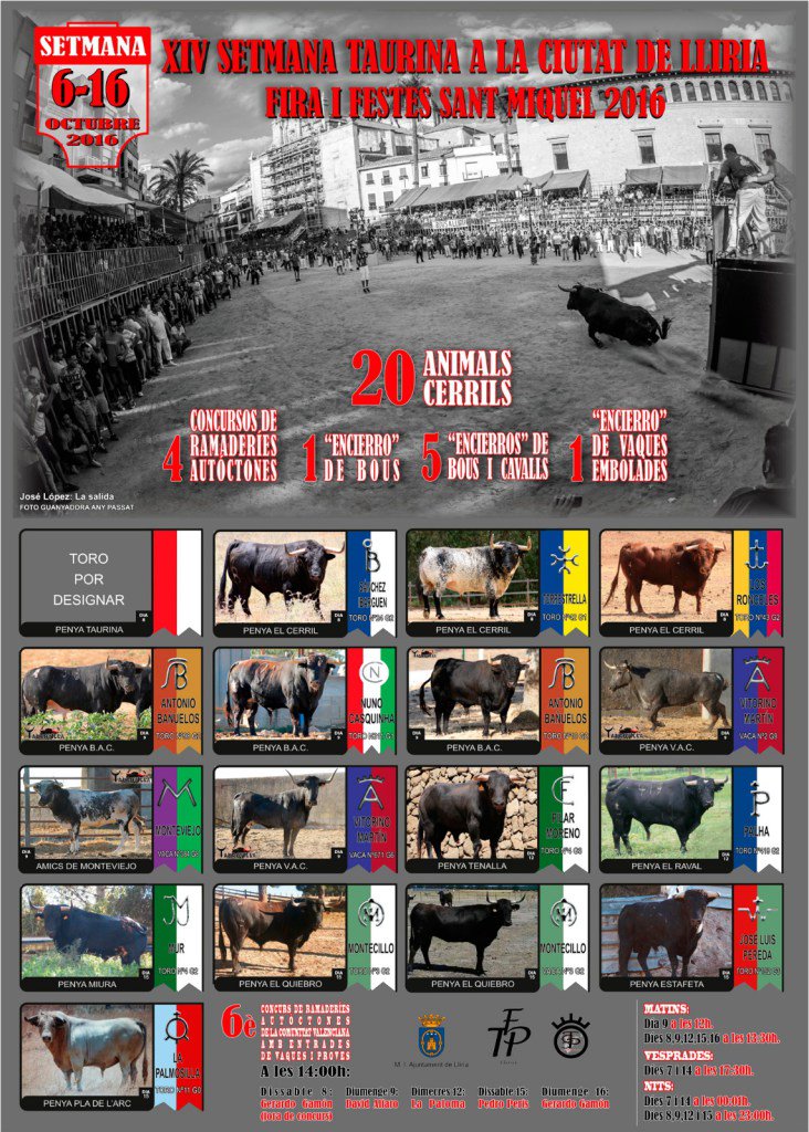 Cartelón en Lliria!!! Una de las semanas más importantes para cualquier aficionado!!! #SÍALTORO #SÍALAFIESTA