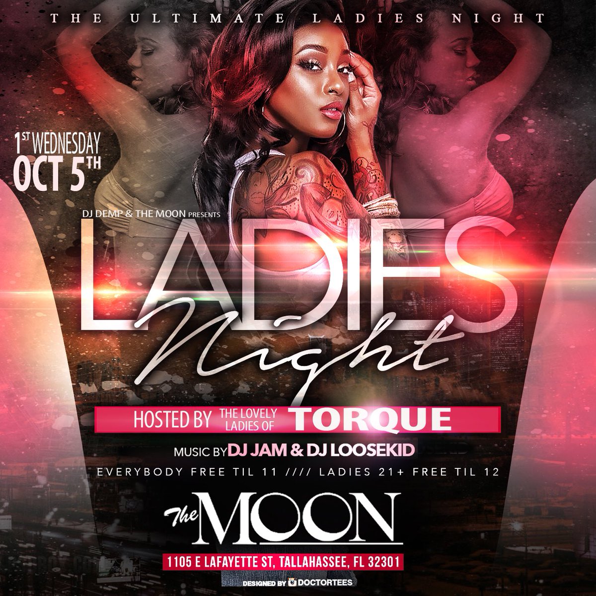 TheMoonLive's tweet photo. Tonight #1stWed #LadiesNight
Hosted By @LadiesOfTorQue
🎵@Djloosekid & @DJJam305
Everybody Free til 11
Ladies 21+ Free til 12 https://t.co/zlO23fAo2b