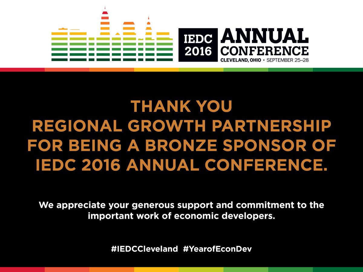 IEDCtweets's tweet photo. Thank you Regional Growth Partnership: @RGP_Toledo #IEDCCleveland #YearofEconDev https://t.co/bwzMoRkSPW
