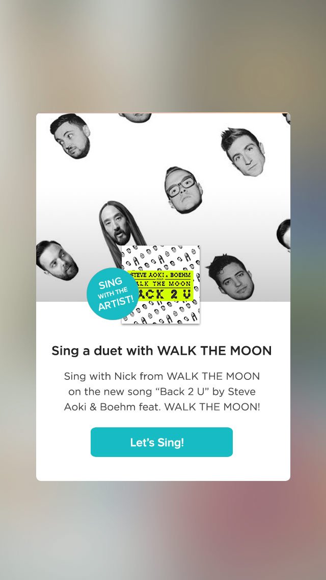 Download @smule so you can sing along to #BACK2U with @WALKTHEMOON! Download here: steveaoki.is/AokiSmule https://t.co/sEPC5paEt8