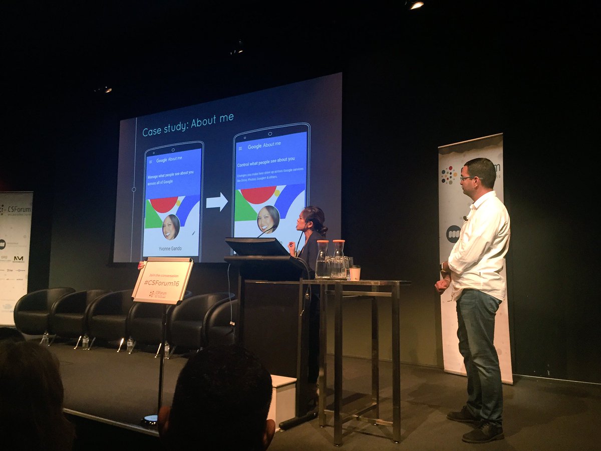 bizsanford's tweet photo. Put different variations of text in front of people and test them. With @uonline and Yvonne from @google. #CSForum16 #ux https://t.co/SN2nfg84aI