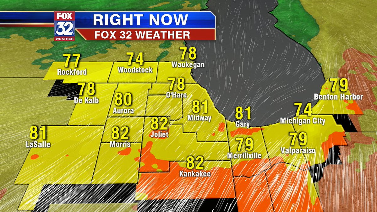 BillBellis's tweet photo. 3pm temps around Chicago are running a good 10 to 12 degrees above normal for this time of year. @fox32news https://t.co/xb5vdAqHL1