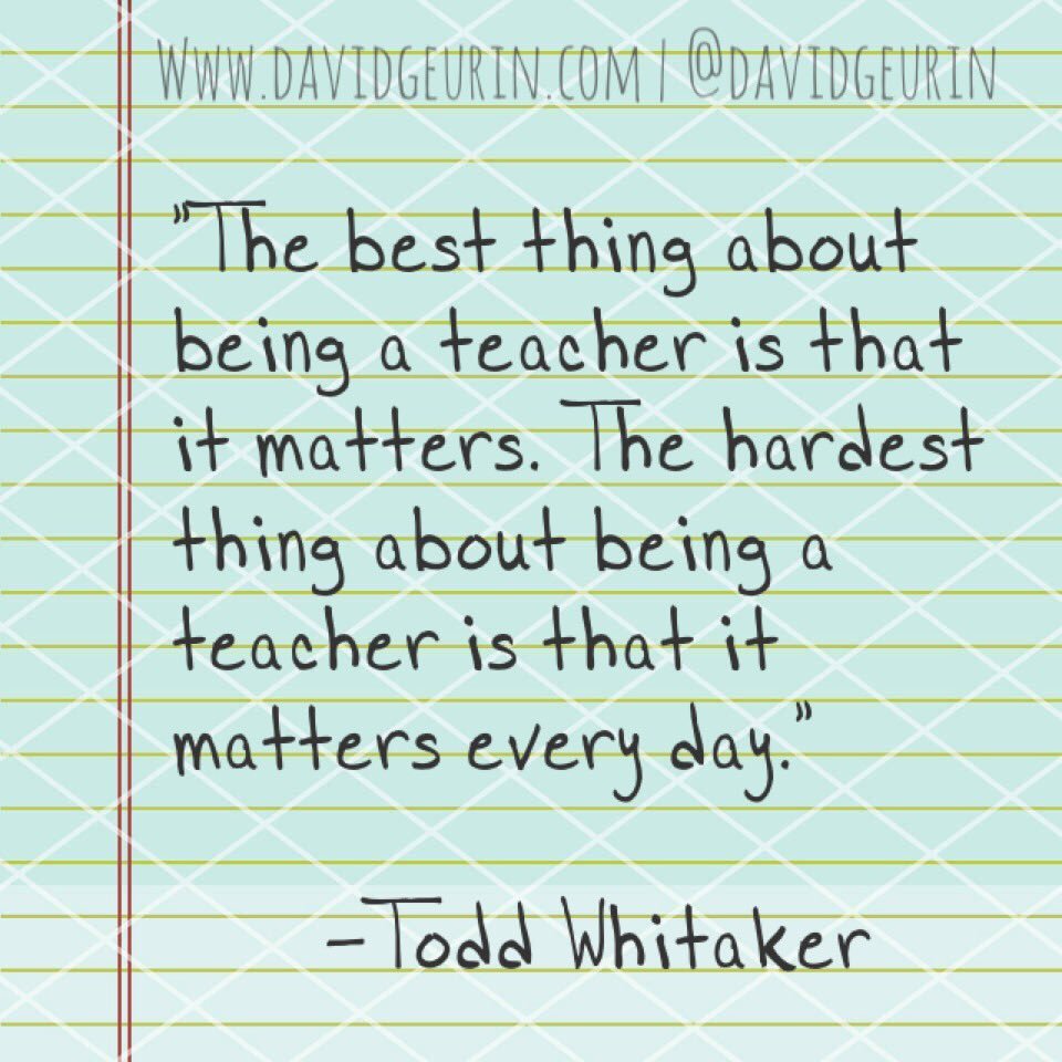 DavidGeurin's tweet photo. Teachers make a world of difference! 
#WorldTeachersDay https://t.co/3JDAbQz9jW
