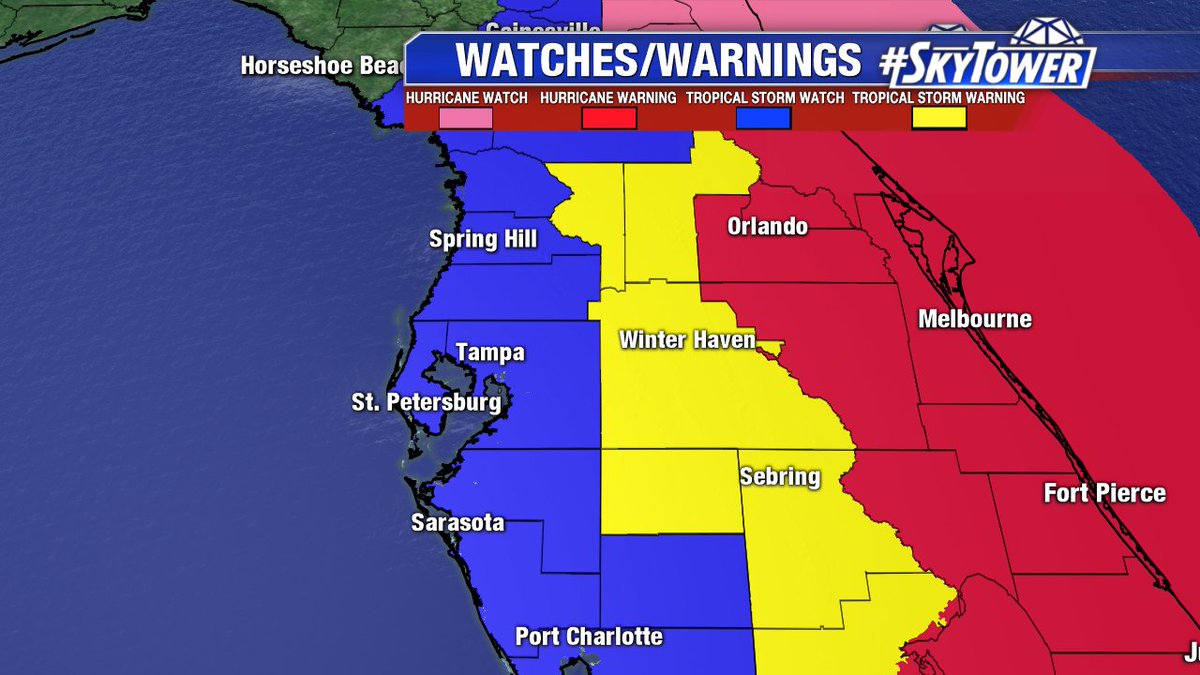 Tropical Storm Watches have been issued for the rest of the viewing area <a href="/PaulFox13/">Paul Dellegatto⚡️FOX</a> <a href="/weatherlindsay/">Lindsay Milbourne</a>