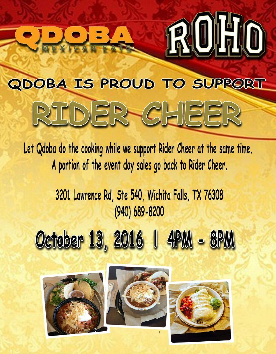 Support the cheerleaders!  Eat Qdoba