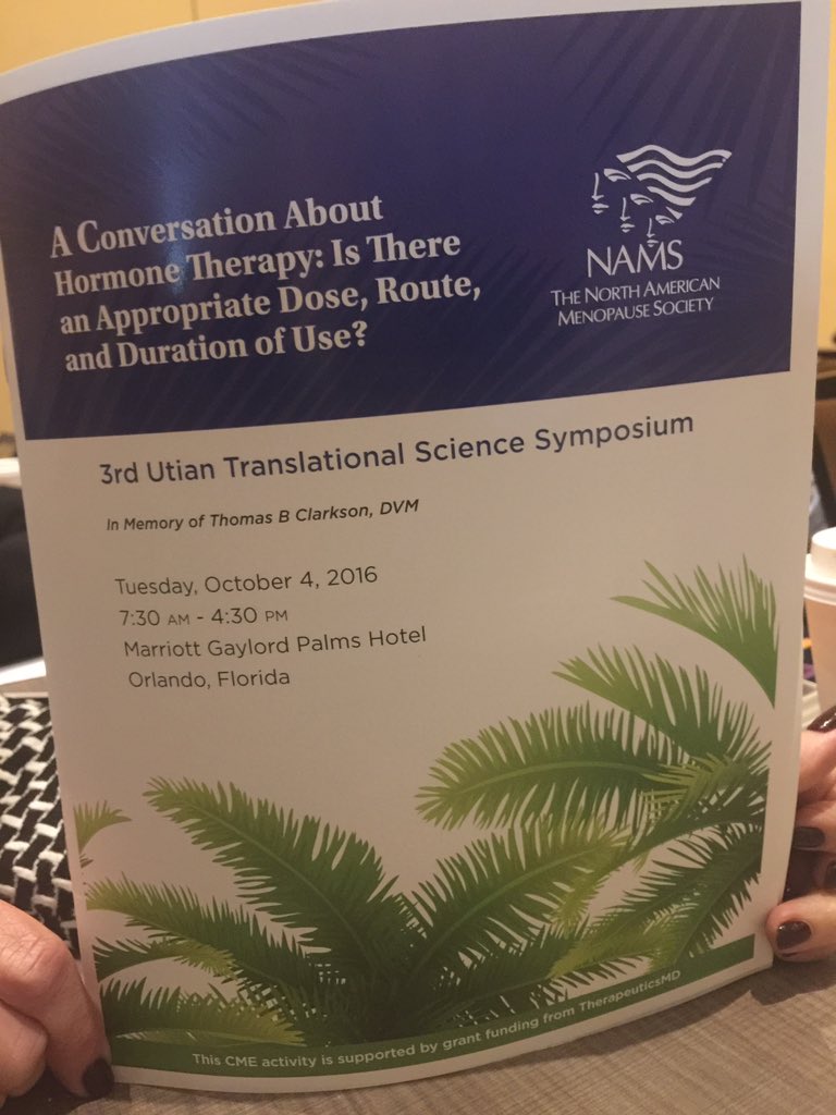 Honoring the memory of our dear colleague, Tom Clarkson, at the 3rd Utian Translational Science Symposium. #NAMSMtg