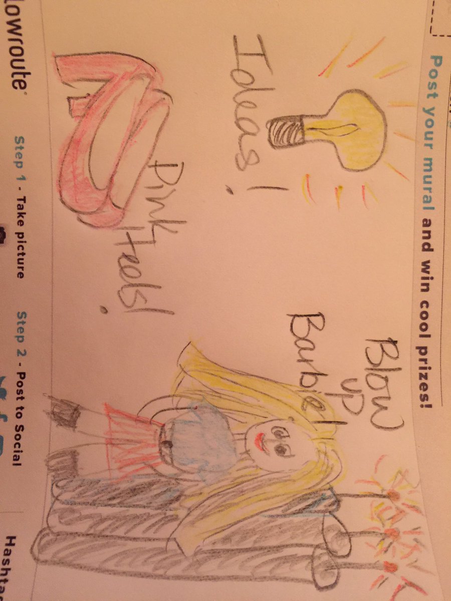 LindaInagawa's tweet photo. #gwsummit @OppScholarship Sr Biology Major: I am a scientist who likes to wear pink heels & blow up Barbie dolls! #womenintech #flowmural https://t.co/sCHBO6Mxrd