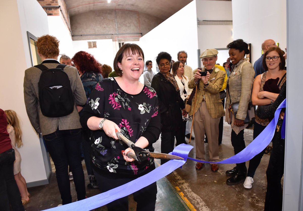 annafrancisart's tweet photo. @AbiBrown1 the second ribbon cutting of the day at the #stokeartmap launch of @ACAVAarts studios at Spode - brilliant day! https://t.co/ghqgo8NjCZ