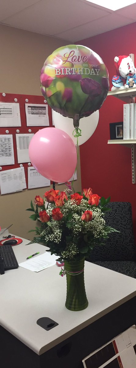 Beautiful Birthday Flowers from my Target Family! Love this team! <a href="/jessica_sibrans/">Jessica Sibrans</a> <a href="/DellaMay1/">Della May</a> <a href="/jgarrison36/">Jordan Garrison</a>