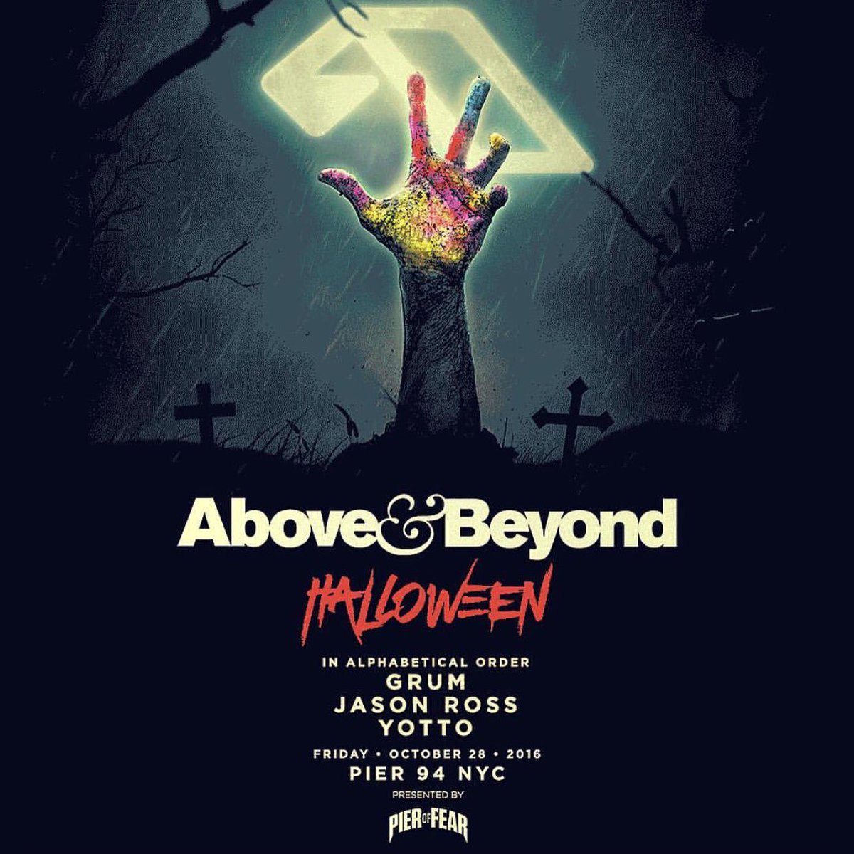 New_York_Ravers's tweet photo. Halloween is coming. Get your tickets now. Above and beyond playing at pier 94 Oct. 28 https://t.co/fQ5CJtmyER