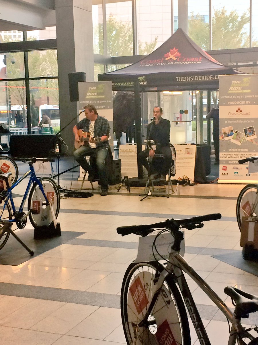 Got the band going now that we're set up for the Winnipeg Inside Ride! t - 45min until we ride with <a href="/CancerCareMBFdn/">CancerCare Manitoba Foundation</a>