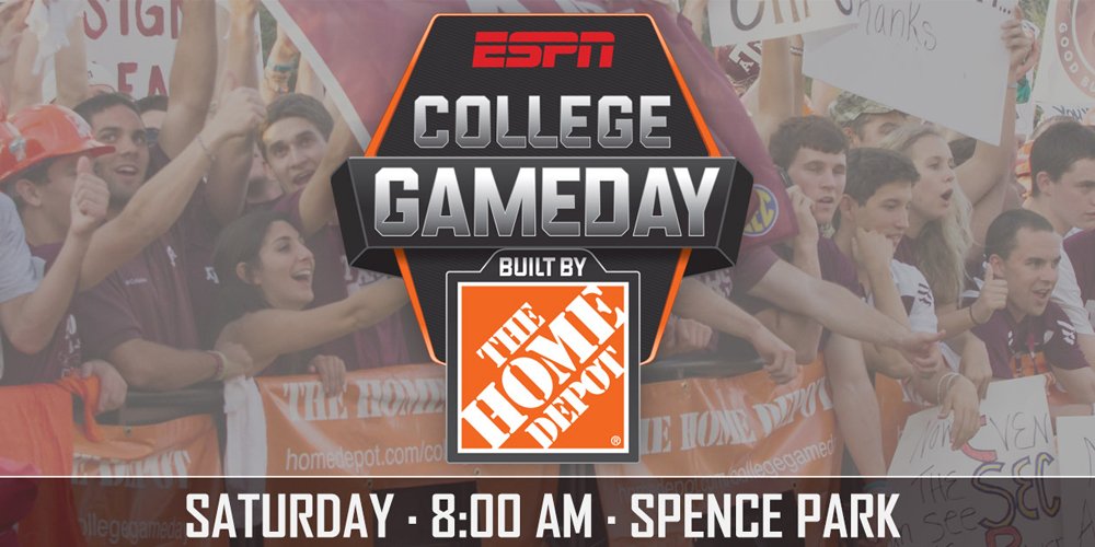 Lookout #12thMan students for FREE breakfast tacos at Spence Park at @CollegeGameDay courtesy of @rudysbbq and @AggieFootball Coach Sumlin