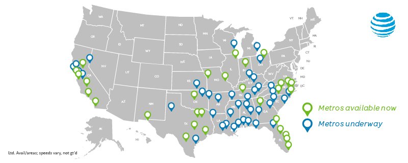 At T Gigabit Fiber Map At&T On Twitter: "Our At&T #Fiber Network Is Growing! We're Planning To  Expand To 11 New Metros, Reaching 67! Https://T.co/Rkfytnawd3  Https://T.co/T6J4N30Yro" / Twitter