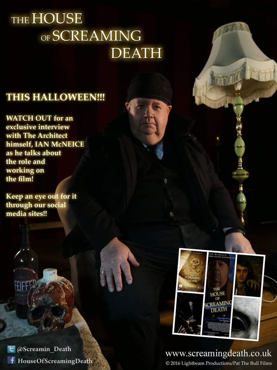 Screamin_Death's tweet image. Watch out for an interview at #Halloween with the fantastic @ianmcneice1950 who plays the mysterious Architect #indiefilm #horror #midlands