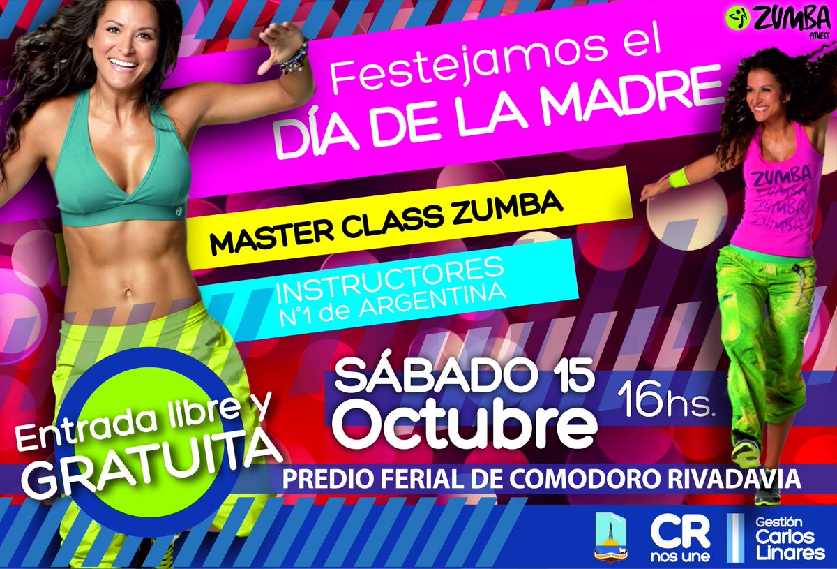 comodoroMCR's tweet photo. El sábado 15 de octubre festejamos el #DíaDeLaMadre con una #MasterClass de #Zumba con los mejores instructores del país. No te la pierdas! https://t.co/AR5hduI9II
