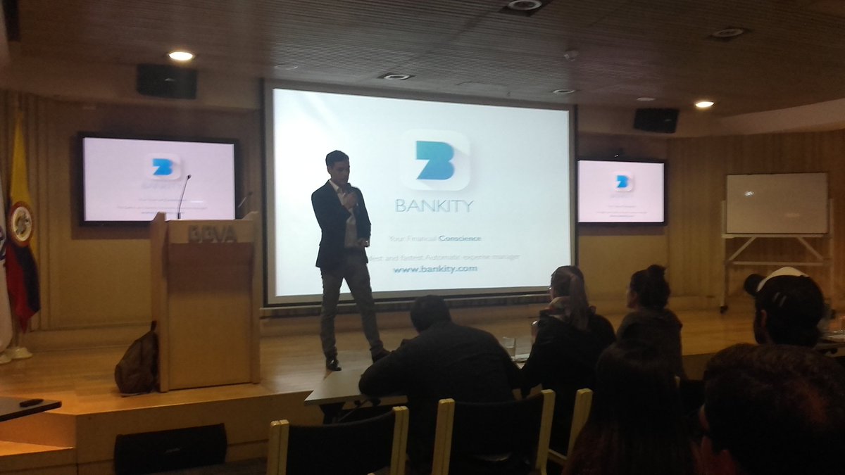 Recibimos a @bankity en el @CIBBVA de Bogotá. Segunda #startup en presentarte durante #SSWBogota