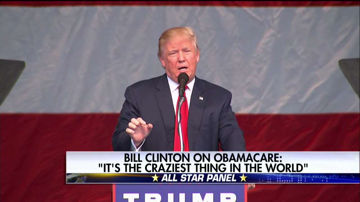 FoxNews's tweet image. .@realDonaldTrump: “I think that @POTUS should apologize for #ObamaCare.”