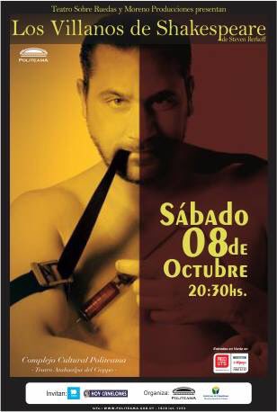 CCPoliteama's tweet photo. El próximo sábado llegan "Los villanos de Shakespeare" al @POLITEAMAA Las entradas ya están a la venta en @REDUTSUY  y Boletería de la Sala. https://t.co/6NJwuqbxzJ