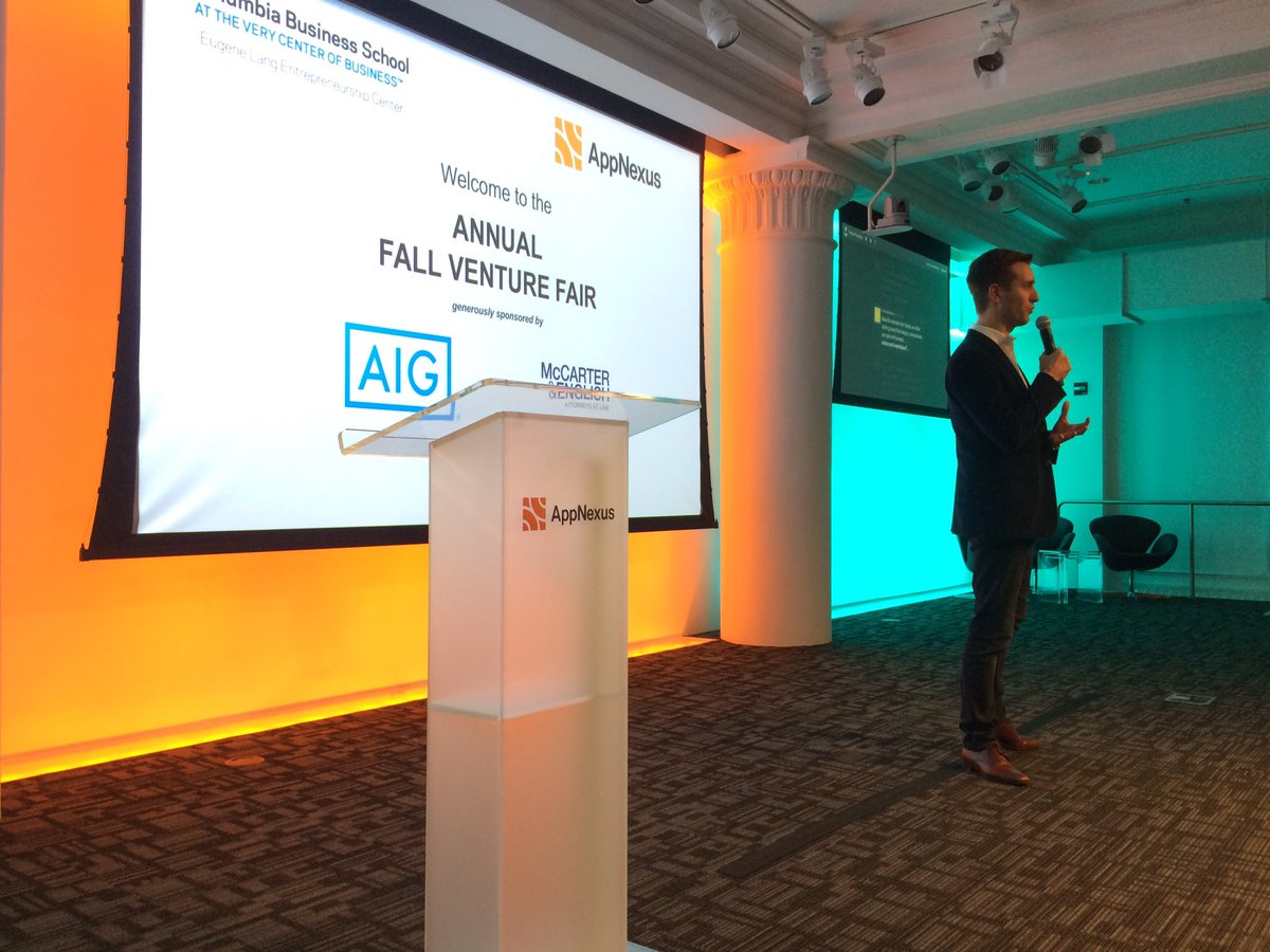 vinceponzo's tweet photo. Michael Rubenstein '02 #CBSAlum kicking off the @ColumbiaEntprog #EntProgFair at @AppNexus @Columbia_Biz https://t.co/E9XyfU5uDU