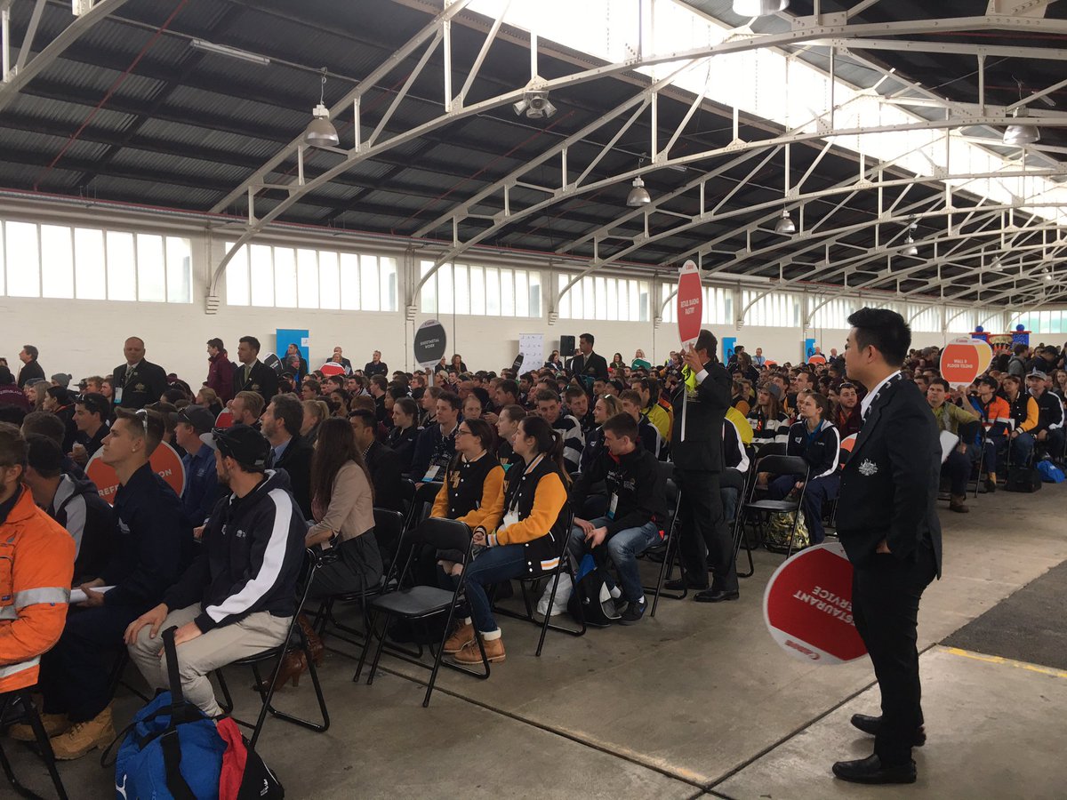 SteveHerbert54's tweet photo. Good luck to all @WorldSkills_AU competitors, competition is now underway at the Melb Showgrounds. I'm backing the 60 Victorian finalists! https://t.co/zLIHdaDb1K