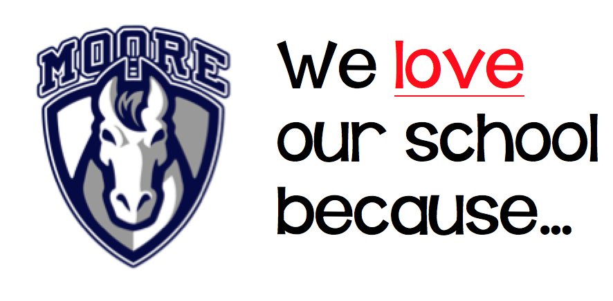 mooremustangs's tweet photo. We LOVE our school because we get to build relationships with our students and families for 7 years! #KNOWMoore #WeAreJCPS #6-12campus https://t.co/YvXOsRBDQQ