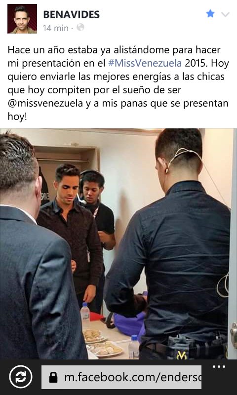 FCBenavidesGua's tweet photo. @BenavidesMusic @MissVenezuela https://t.co/b6CCBai6yh