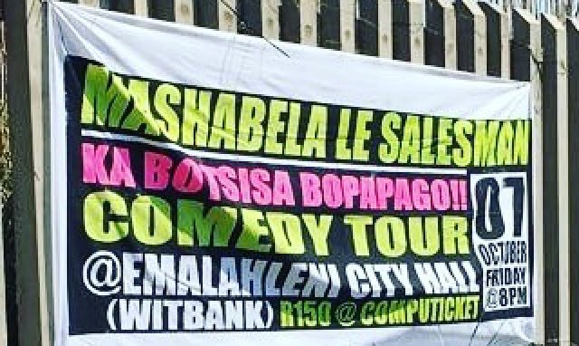 mendottv's tweet photo. @mashabelacomedy &amp; @salesman #Kabotsisapapagotour @emalahlenicityhall on the 07/1016. Tickets are R150 @Computicket https://t.co/euotvwrCHg