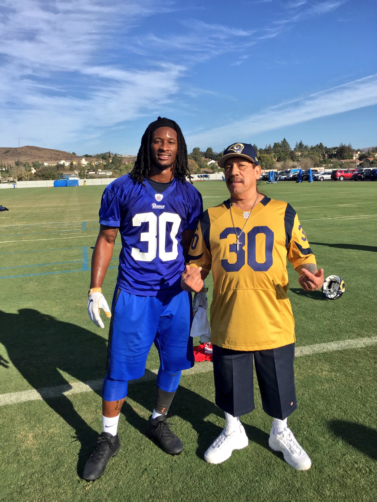 Los Angeles Rams on Twitter "The legend officialDannyT at practice today, giving TG3II some