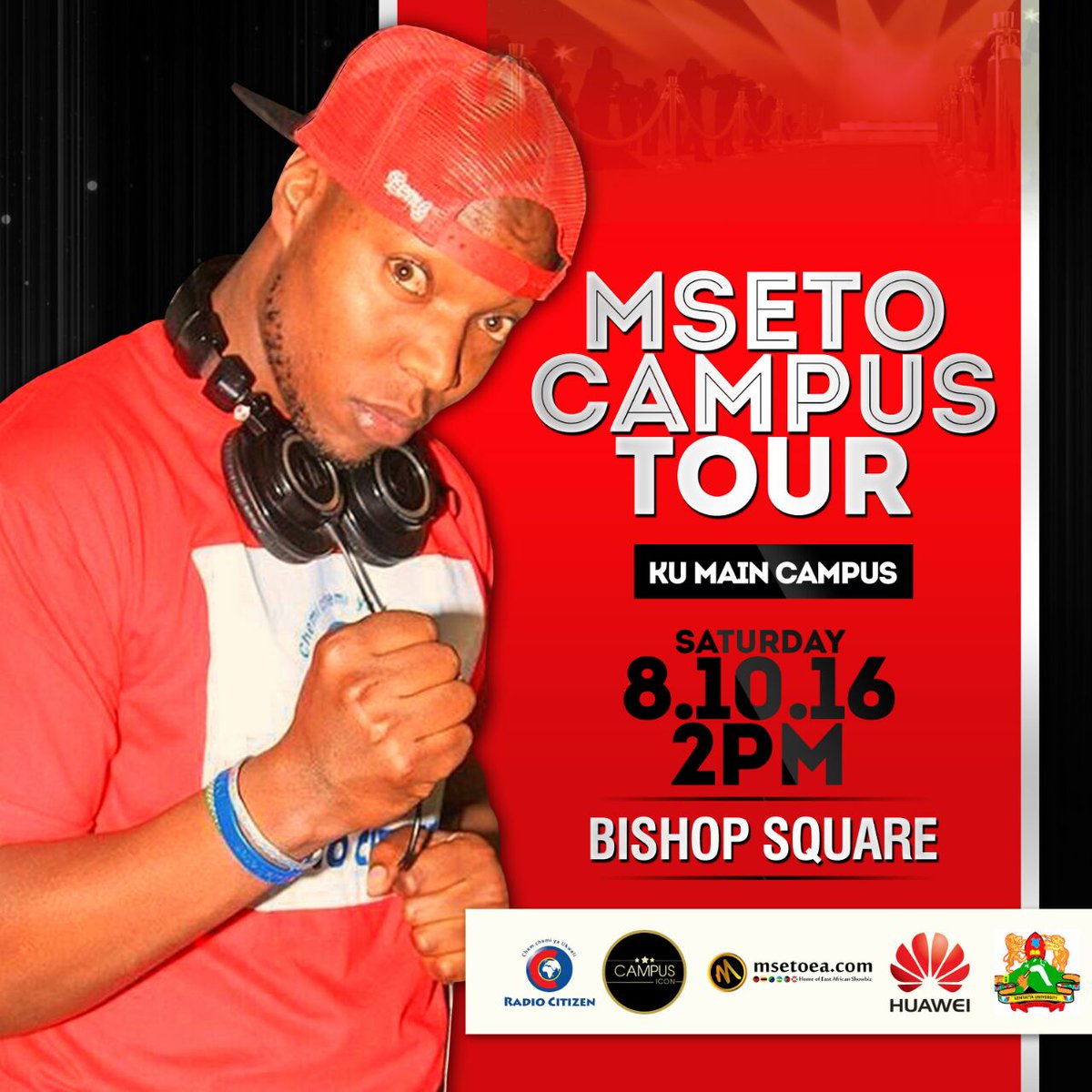 mzaziwillytuva's tweet photo. Kenyatta University be sure to meet the #MsetoCrew on #MsetoCampusTour this coming Sato powered by @RadioCitizenFM https://t.co/5girUZPtdH