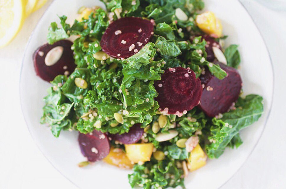 spinach4bfast's tweet photo. Kale, Quinoa and Beet Salad 🍃🍃 #kaleyeah Recipe: https://t.co/ms37c8vE82 https://t.co/tUNtKfg93L