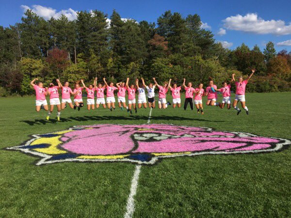 AldenSoccer's tweet photo. Special thanks to our grounds crew for helping us Pink The Field! @Section6GSoccer @Alden_Athletics https://t.co/OGjJTLNmdg