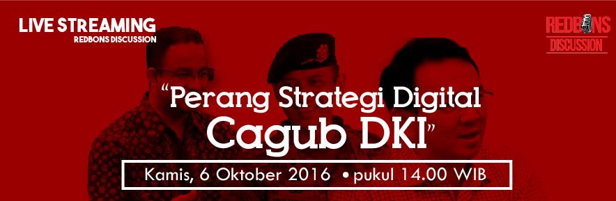 okezonenews's tweet photo. [30 MENIT LAGI]
#RedbonsDigitalCampaign: "Perang Strategi Digital Cagub DKI" di @warungkopioke_, Klik: https://t.co/4jDAevvhVp https://t.co/8lpzJc7ML1