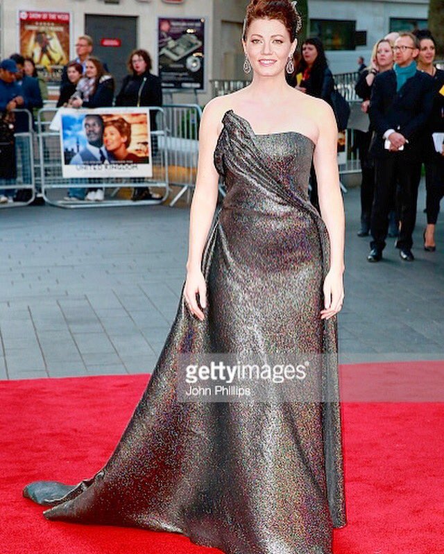RubinSinger's tweet photo. #JessicaOyelowo at the #London premiere of his movie ‘A United Kingdom’ wearing #gown #RubinSinger’s #PreFall16 #ReadyToWear #RTW #fashion https://t.co/eVE6jq1UHd
