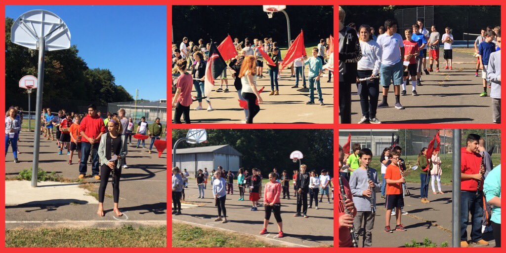 Dag_Band's tweet photo. Beautiful day! Dag Hammarskjold Panther Pride Marching Band outside prepping for LHHS Band Comp @LymanHallBand @lymanhallguard #PantherPride https://t.co/36A0y6YdlJ