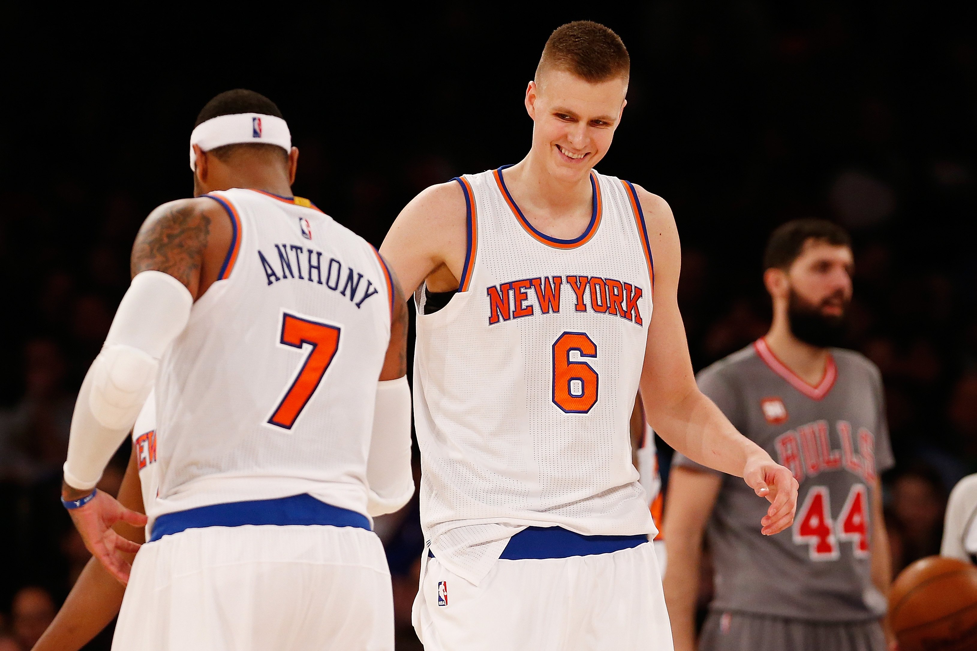 adidas, Shirts, New York Knicks Porzingis Jersey